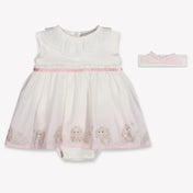 MonnaLisa Baby Meisjes Jurk In Licht Roze