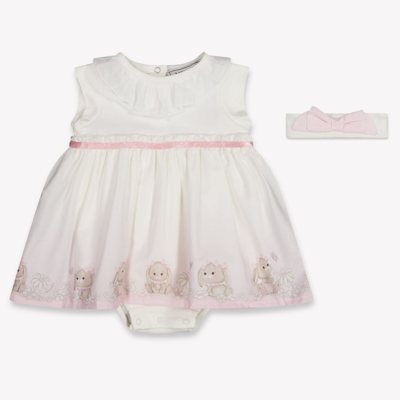 MonnaLisa Baby Meisjes Jurk In Licht Roze