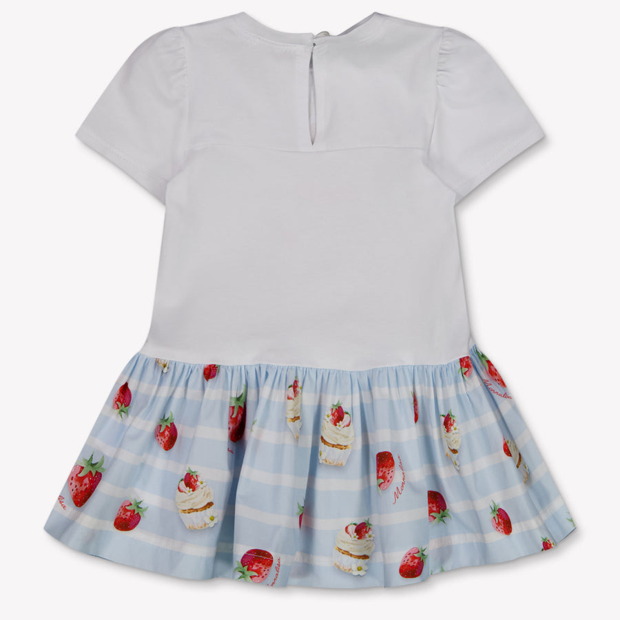 MonnaLisa Baby Meisjes Jurk In Wit