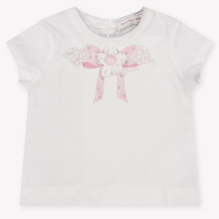MonnaLisa Baby Meisjes T-Shirt In Off White
