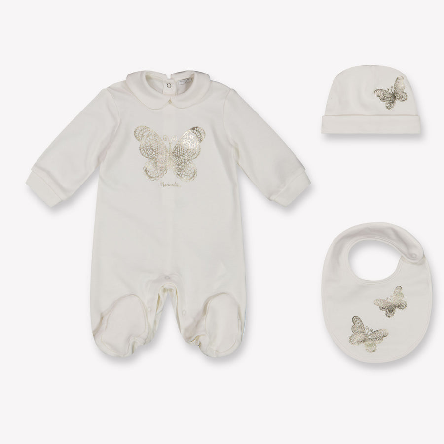 MonnaLisa Baby Meisjes Boxpakje In Wit