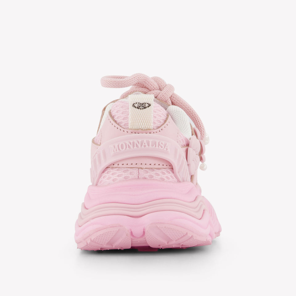 MonnaLisa Meisjes Sneakers In Licht Roze