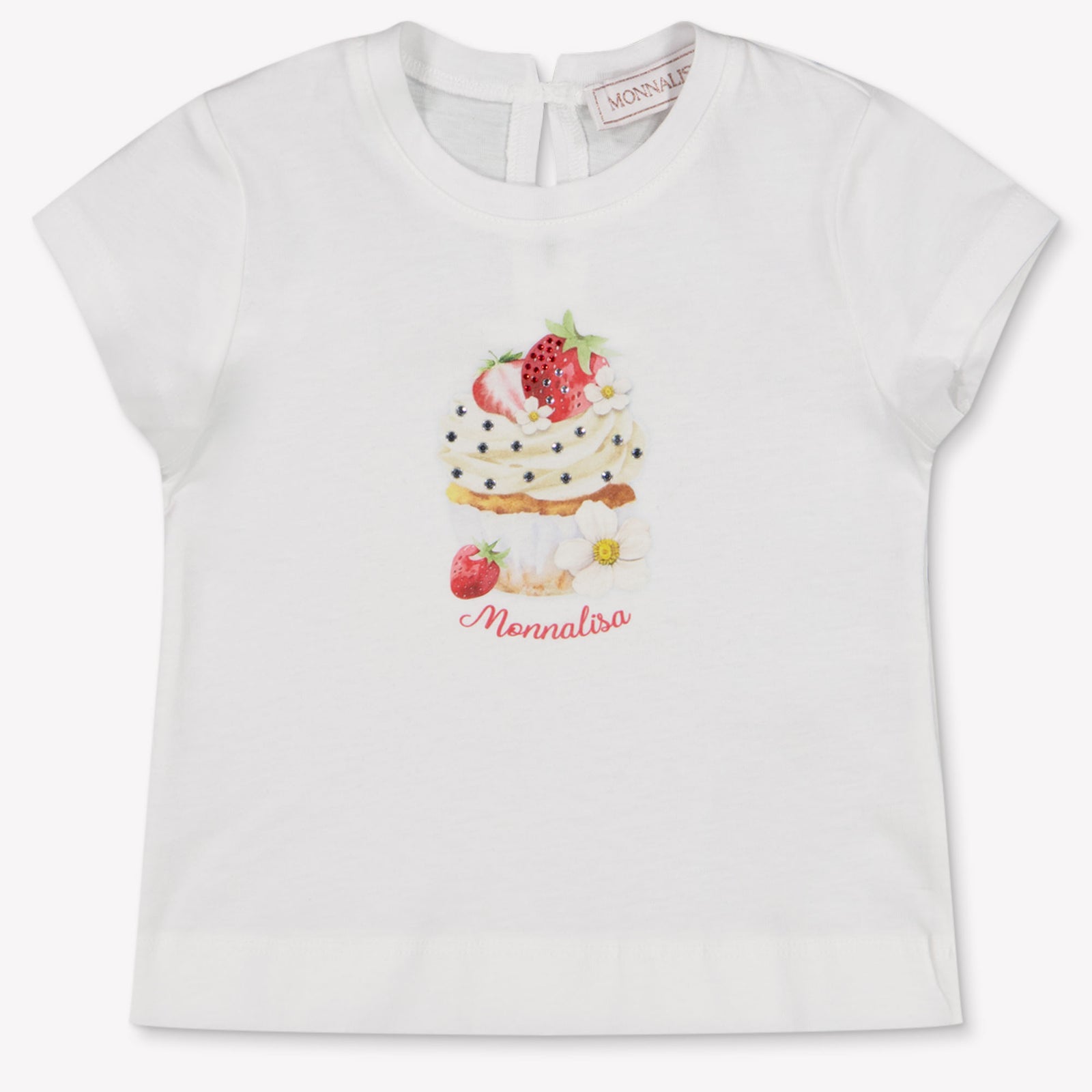 MonnaLisa Baby Meisjes T-Shirt In Wit