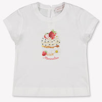 MonnaLisa Baby Meisjes T-Shirt In Wit
