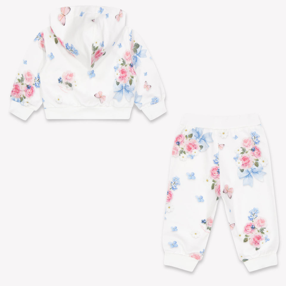 MonnaLisa Baby Meisjes Joggingpak In Wit