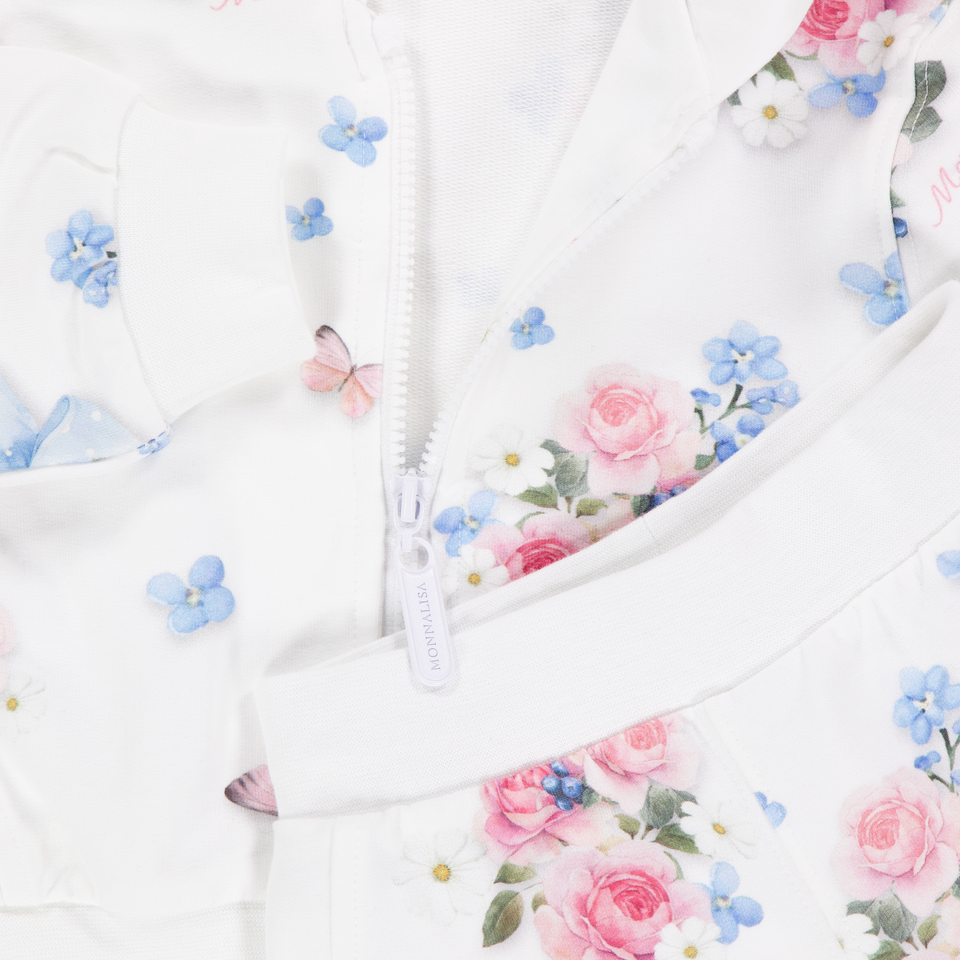 MonnaLisa Baby Meisjes Joggingpak In Wit