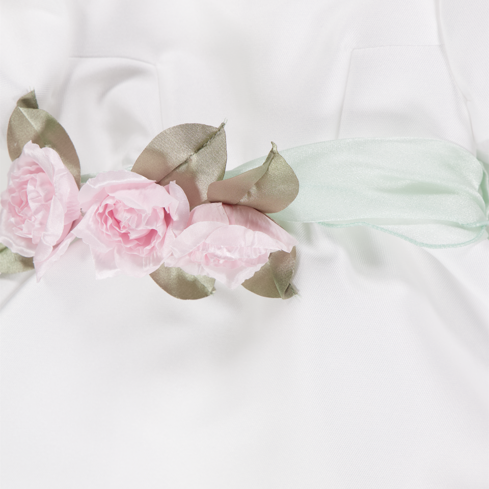 MonnaLisa Baby Meisjes Jurk In Wit