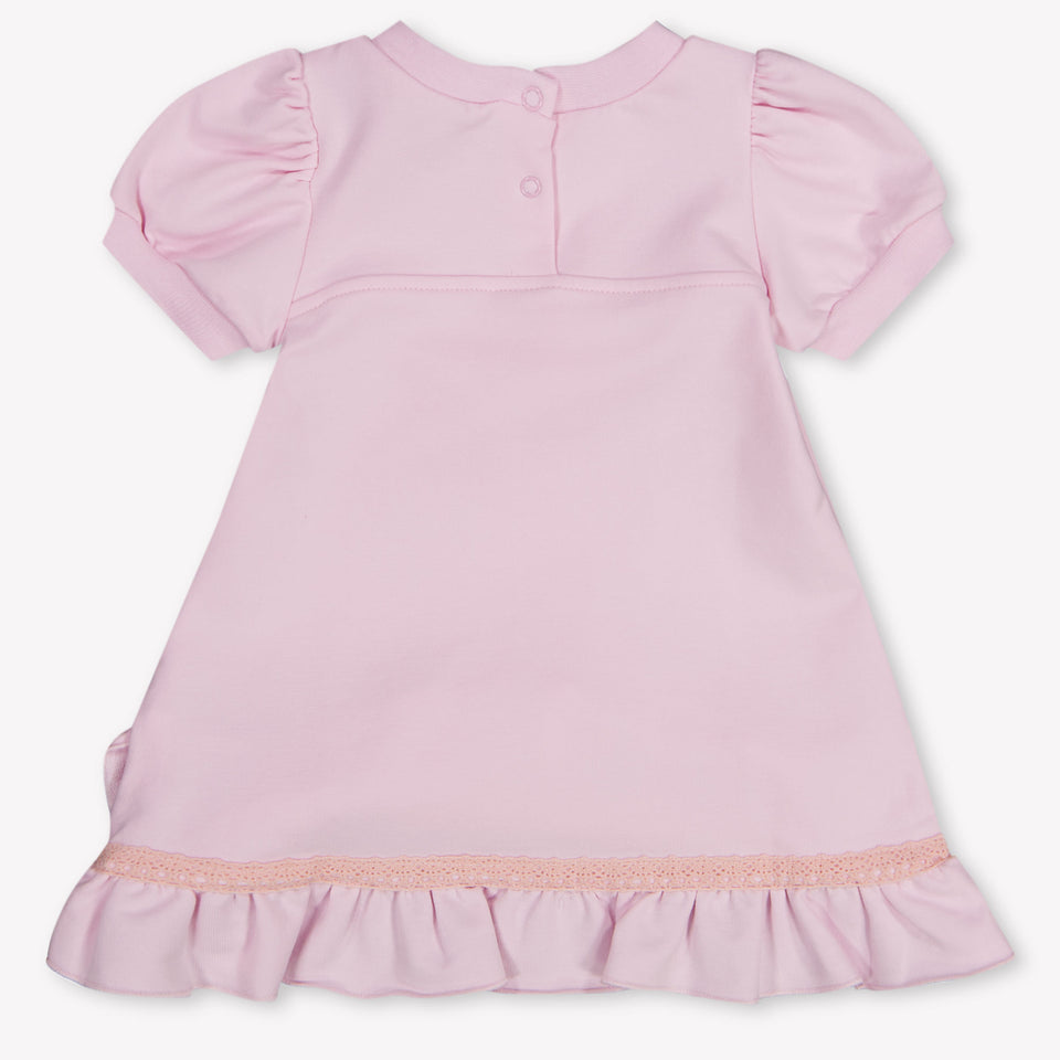 MonnaLisa Baby Meisjes Jurk In Licht Roze