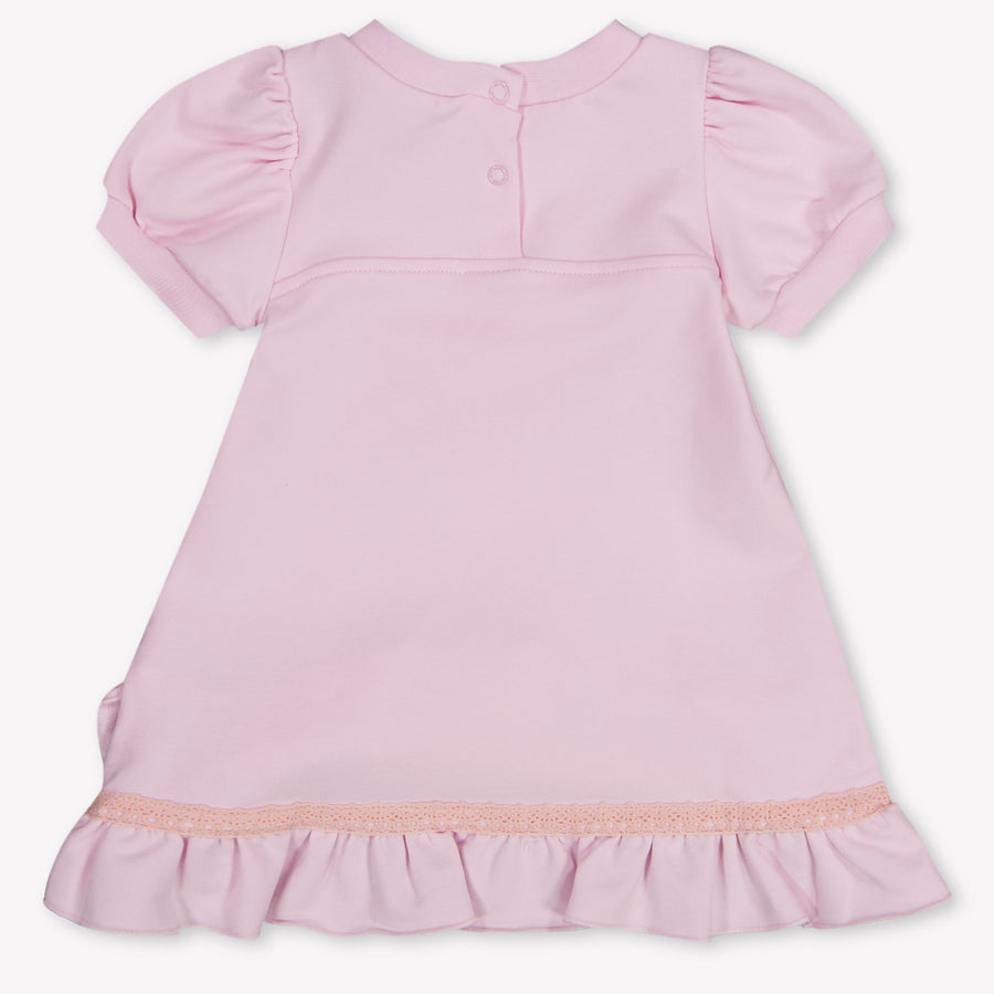 MonnaLisa Baby Meisjes Jurk In Licht Roze