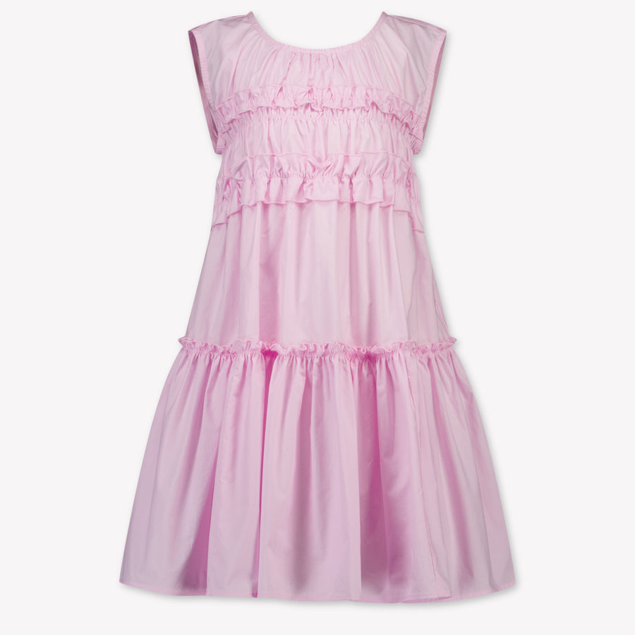 MonnaLisa Kinder Meisjes Jurk In Licht Roze