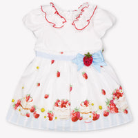 MonnaLisa Baby Meisjes Jurk In Wit