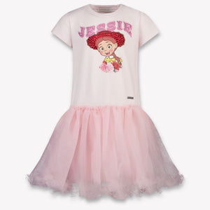 MonnaLisa Kinder Meisjes Jurk In Licht Roze