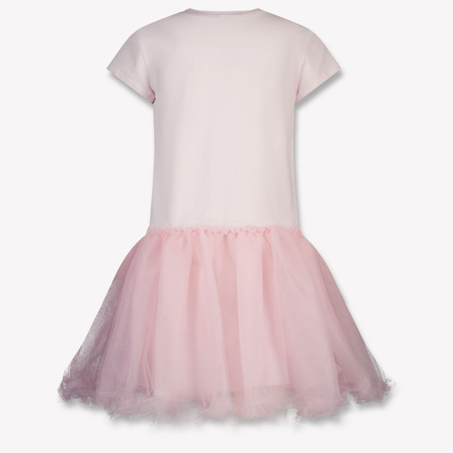 MonnaLisa Kinder Meisjes Jurk In Licht Roze