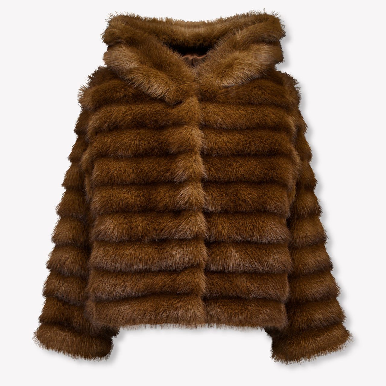 MonnaLisa Kinder Meisjes Faux Fur Jassen In Donker Bruin