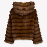 MonnaLisa Kinder Meisjes Faux Fur Jassen In Donker Bruin