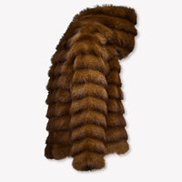 MonnaLisa Kinder Meisjes Faux Fur Jassen In Donker Bruin