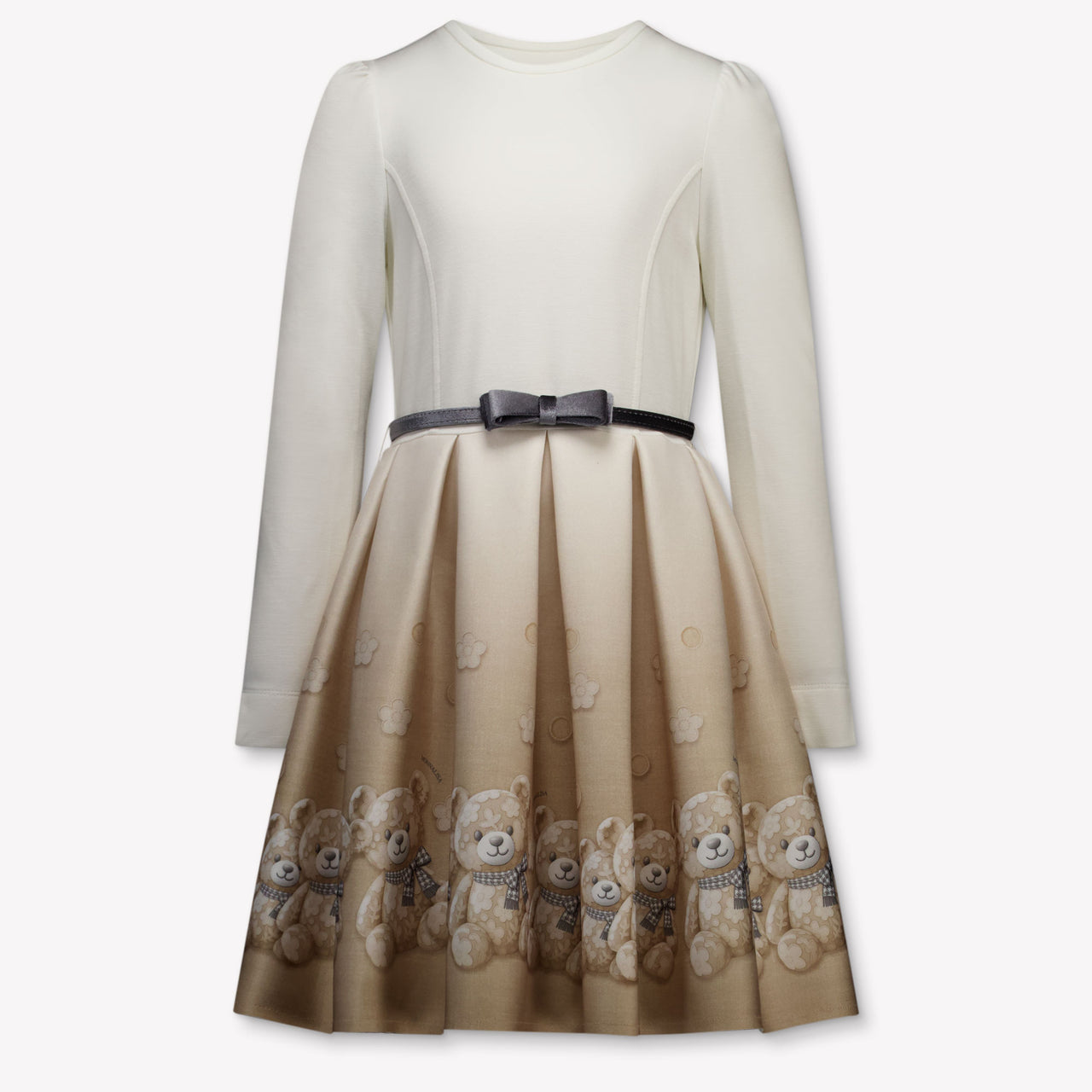 MonnaLisa Kinder Meisjes Jurk In Licht Beige