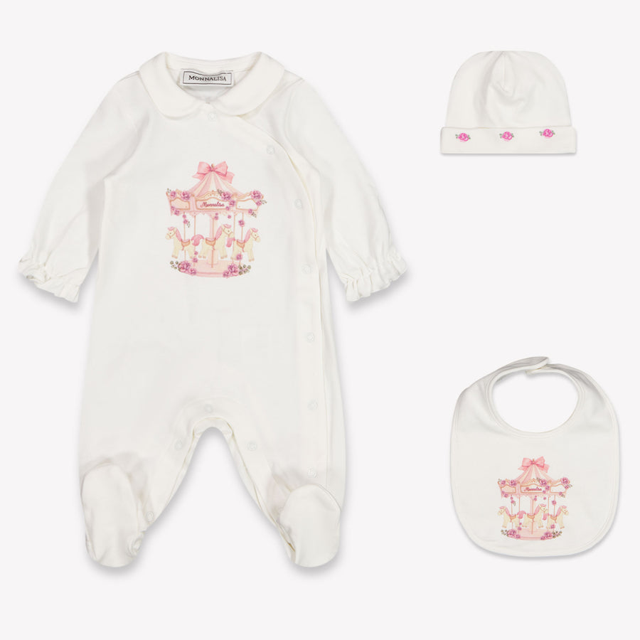 MonnaLisa Baby Meisjes Boxpakje In Off White