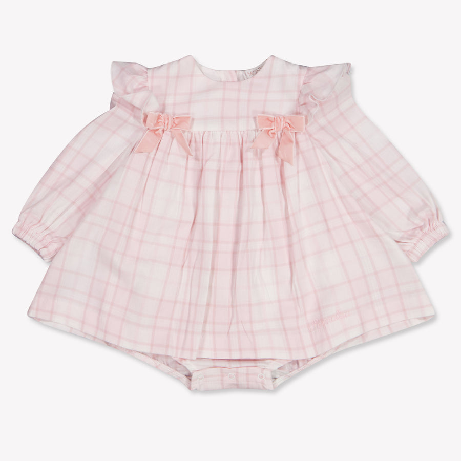 MonnaLisa Baby Meisjes Jurk In Licht Roze