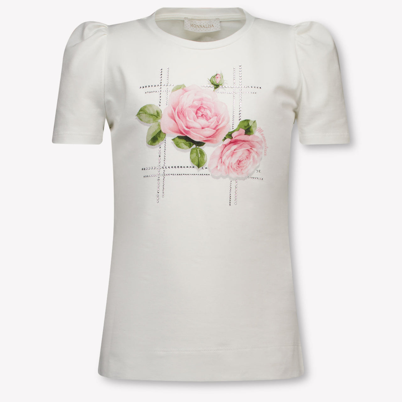 MonnaLisa Kinder Meisjes T-Shirt In Off White