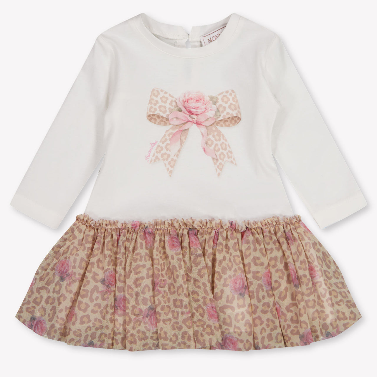 MonnaLisa Baby Meisjes Jurk In Off White