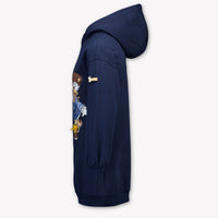 MonnaLisa Kinder Meisjes Jurk In Navy