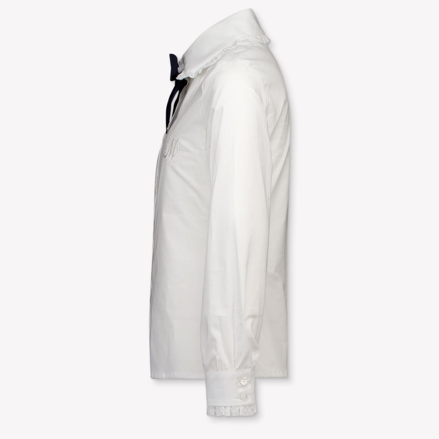 MonnaLisa Kinder Meisjes Blouse In Wit