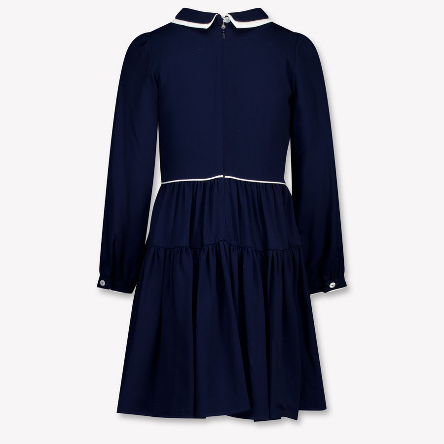 MonnaLisa Kinder Meisjes Jurk In Navy