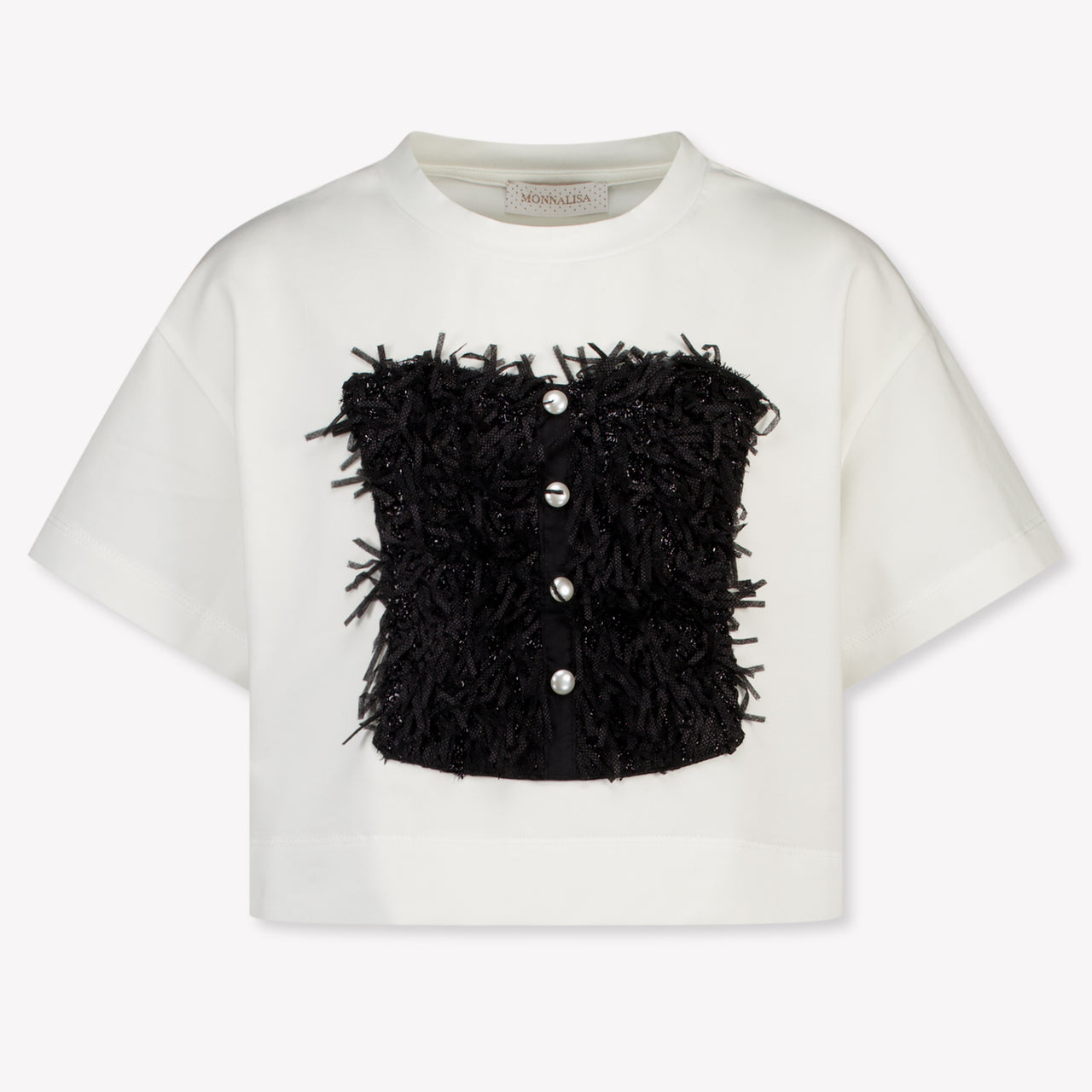 MonnaLisa Kinder Meisjes T-Shirt In Zwart