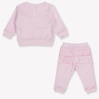 MonnaLisa Baby Meisjes Joggingpak In Licht Roze
