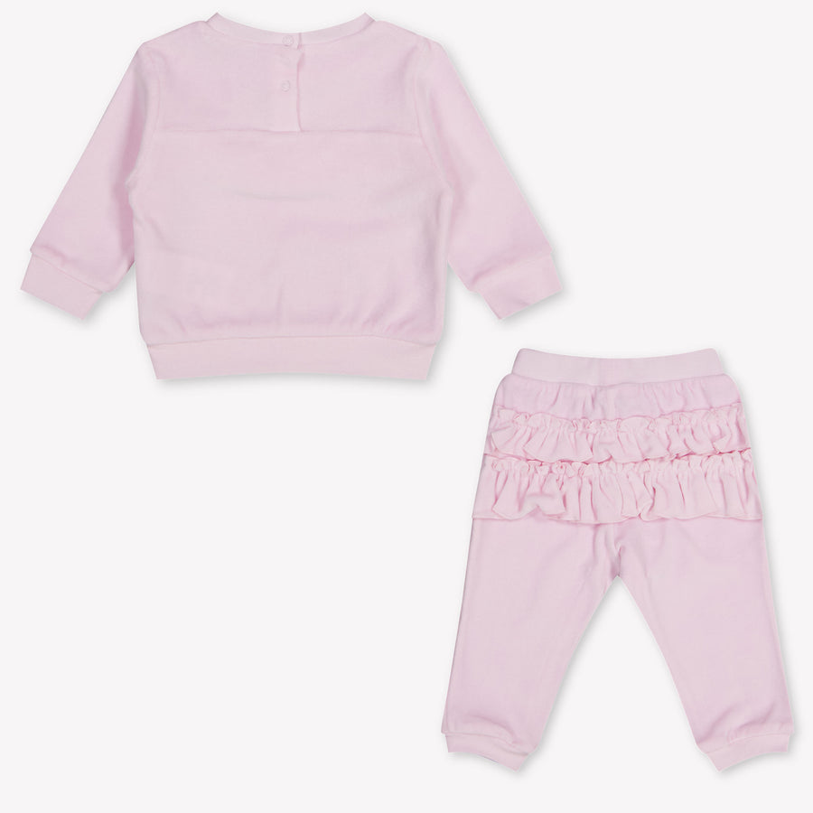 MonnaLisa Baby Meisjes Joggingpak In Licht Roze