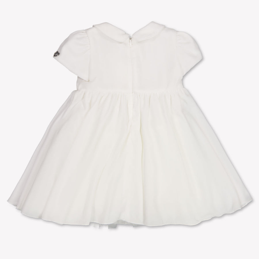 MonnaLisa Baby Meisjes Jurk In Off White