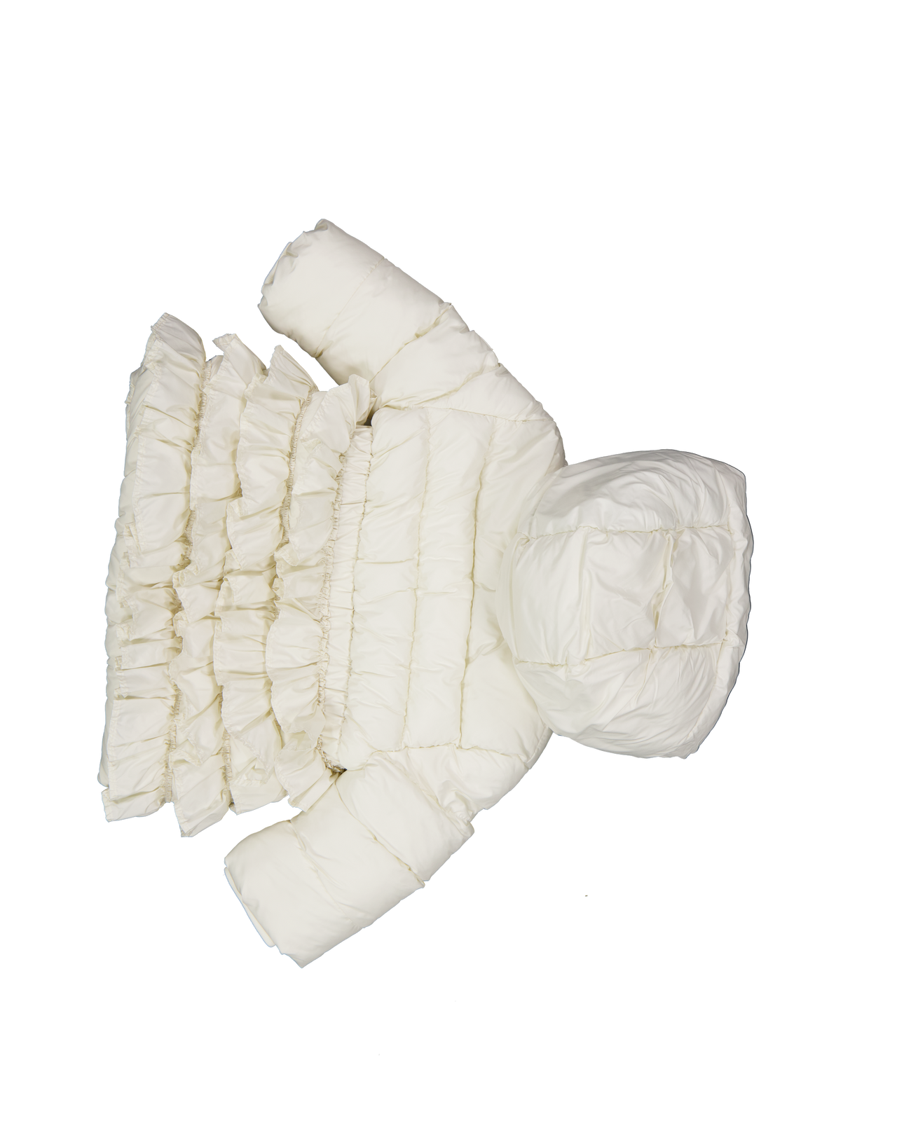 MonnaLisa Baby Meisjes Winterjas In Off White