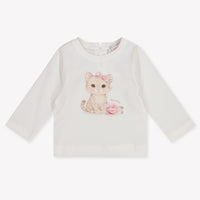 MonnaLisa Baby Meisjes T-Shirt In Off White