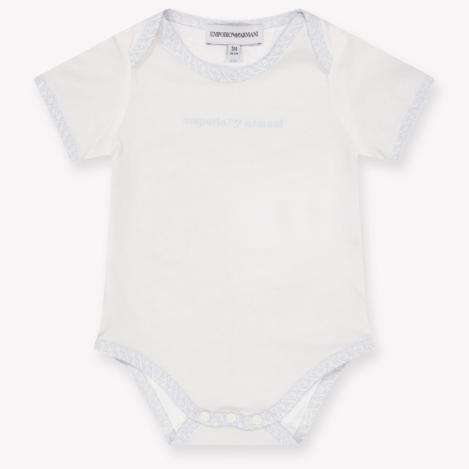 Armani Baby Jongens Rompertje In Licht Blauw