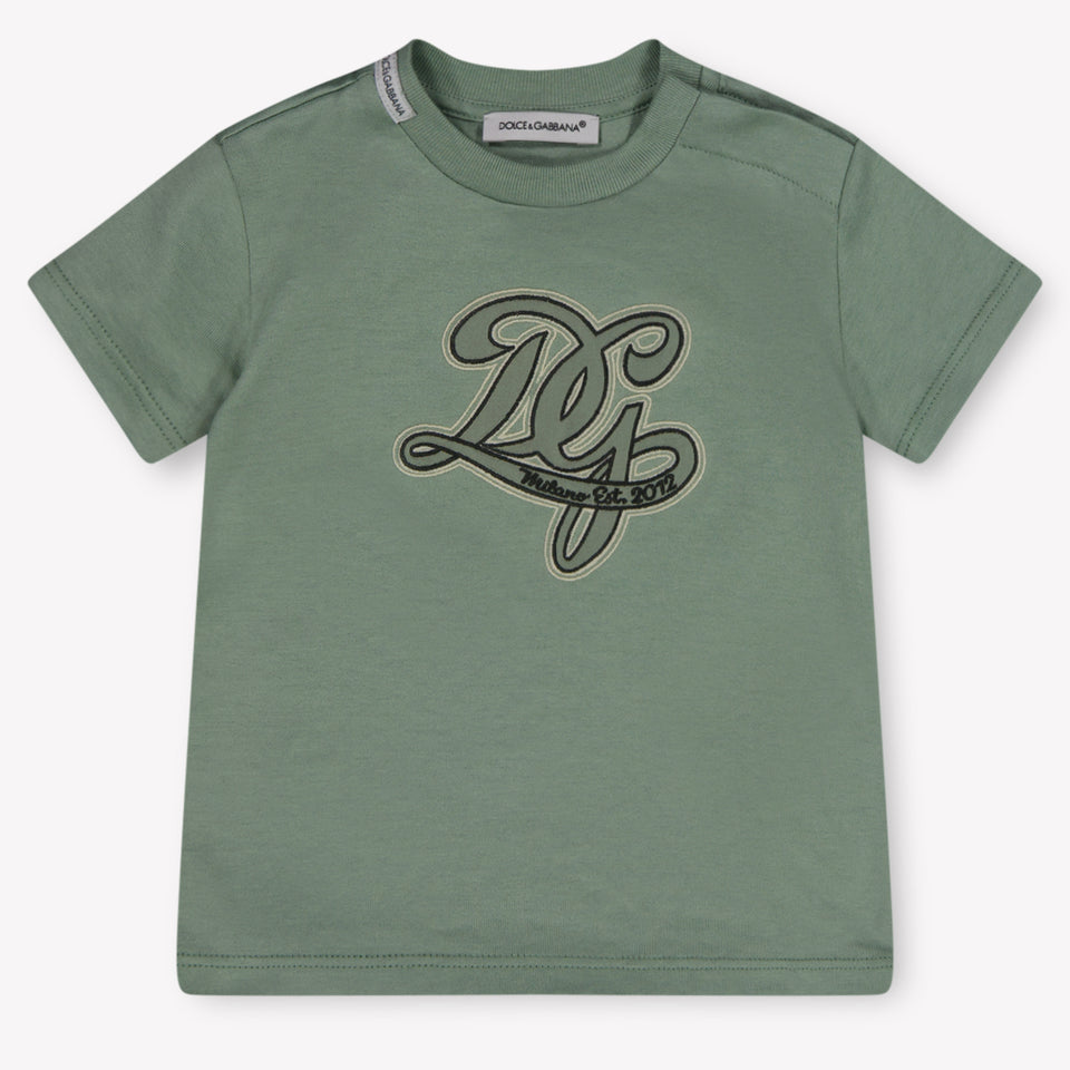 Dolce & Gabbana Baby Jongens T-Shirt In Licht Groen