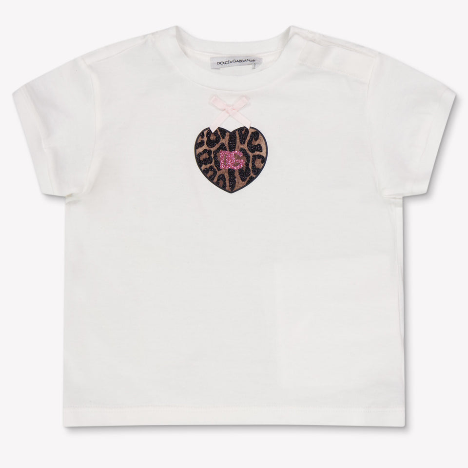 Dolce & Gabbana Baby Meisjes T-Shirt In Wit