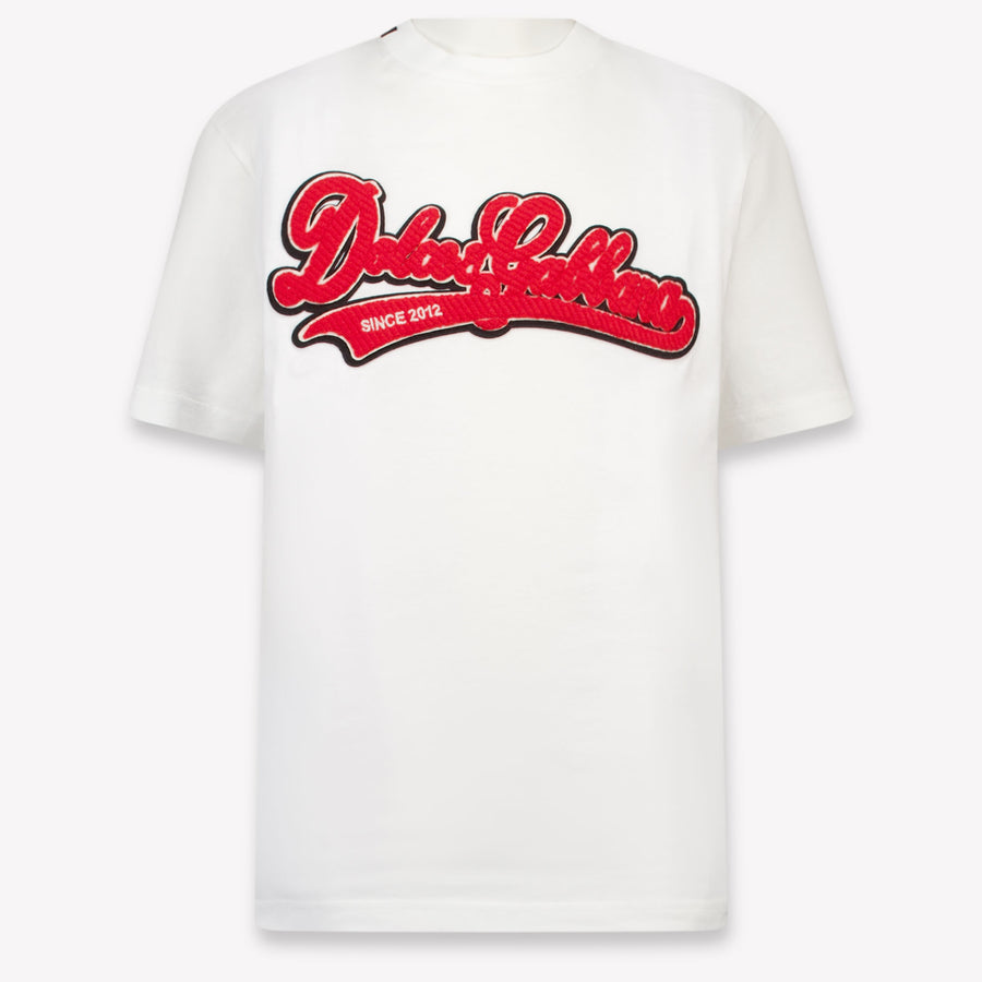 Dolce & Gabbana Kinder Jongens T-Shirt In Wit