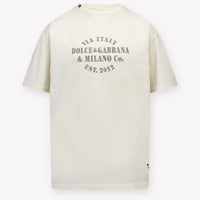 Dolce & Gabbana Kinder Jongens T-Shirt In Off White
