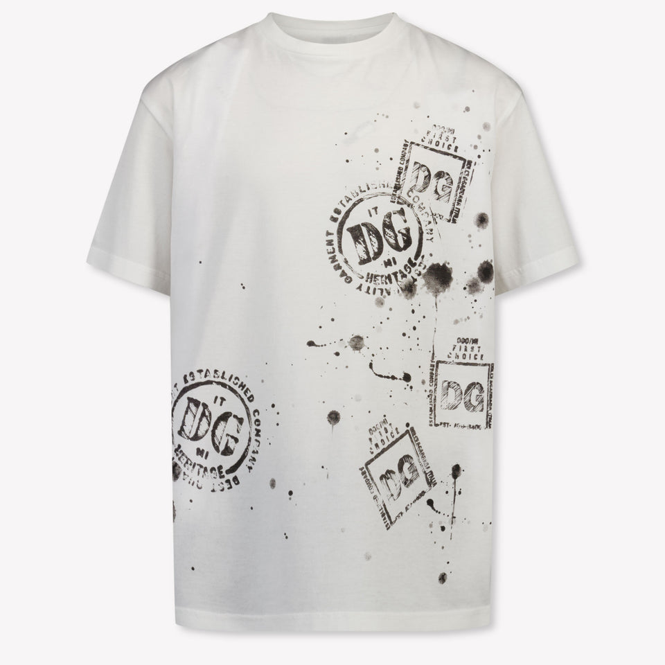 Dolce & Gabbana Kinder Jongens T-Shirt In Wit