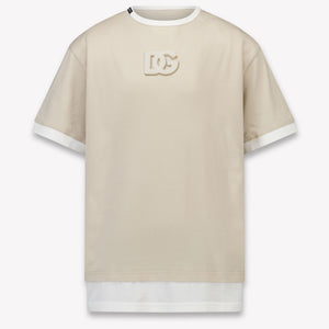 Dolce & Gabbana Kinder Jongens T-Shirt In Beige