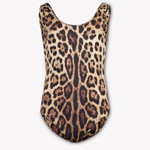 Dolce & Gabbana Kinder Meisjes Zwemkleding In Panter