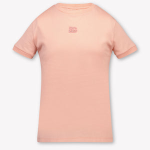 Dolce & Gabbana Kinder Meisjes T-Shirt In Licht Roze