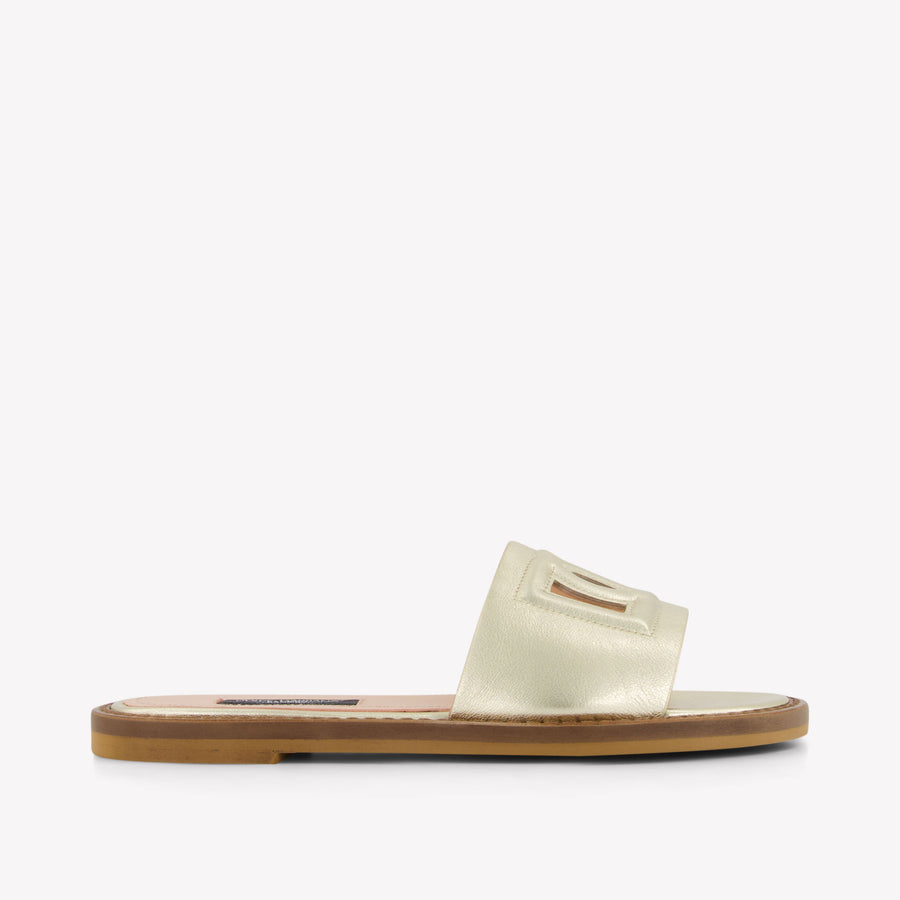 Dolce & Gabbana Meisjes Slippers In Goud