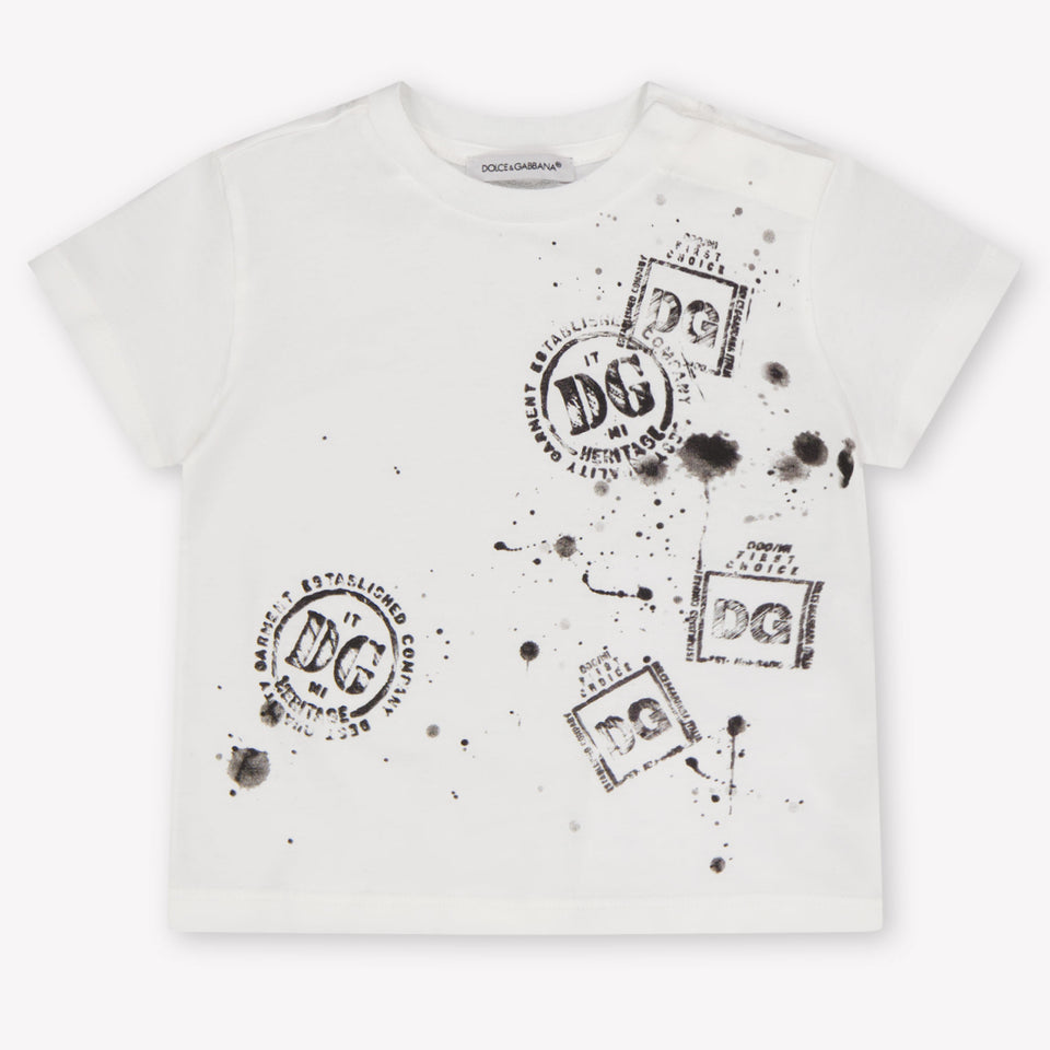 Dolce & Gabbana Baby Jongens T-Shirt In Wit