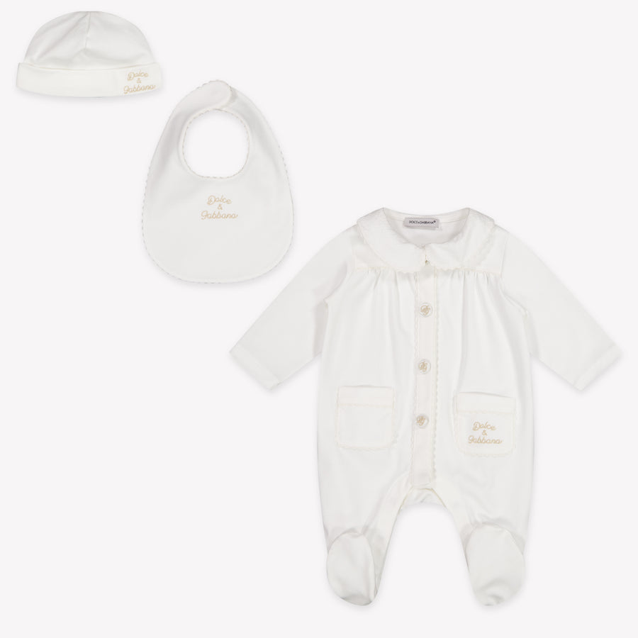 Dolce & Gabbana Baby Girls Romper in Off-White