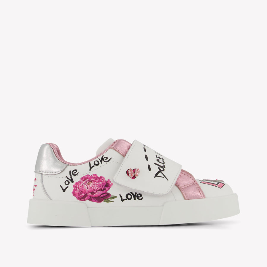 Dolce & Gabbana Kinder Meisjes Sneakers In Wit