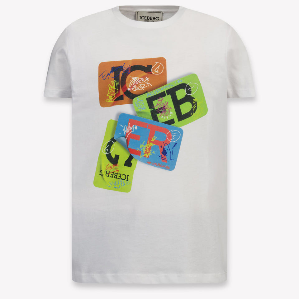 Iceberg Kinder Jongens T-Shirt In Wit