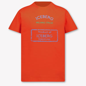 Iceberg Kinder Jongens T-Shirt In Oranje
