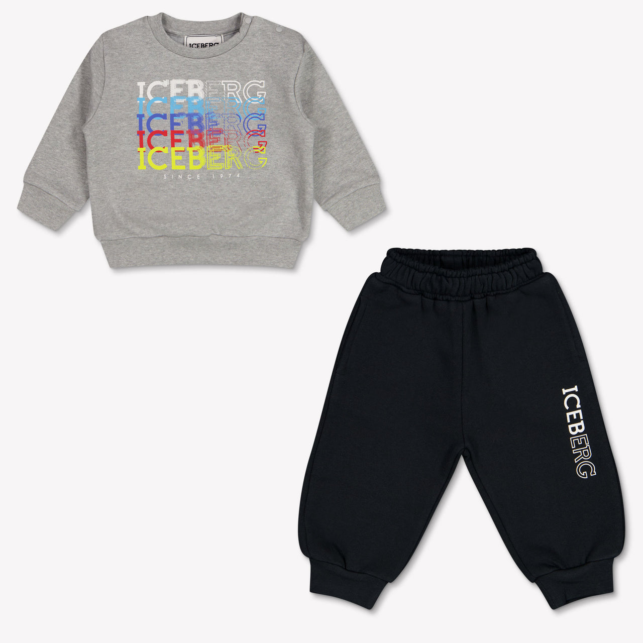 Iceberg Baby Boys Jogging suit In Gray